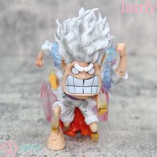 Lanfy ฟิกเกอร์ PVC รูปปั้นการ์ตูนอนิเมะ Nika Luffy Gear 5 ขนาด 13 ซม. สําหรับเก็บสะสม