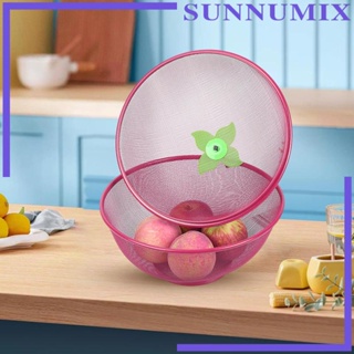 [Sunnimix] ตะกร้าโลหะ พร้อมฝาปิด สําหรับใส่ผลไม้ ขนมขบเคี้ยว