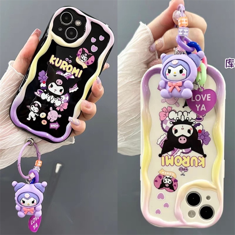 เคสโทรศัพท์มือถือ TPU นิ่ม แบบใส ขอบโค้ง ลาย Kuromi 3D สําหรับ Xiaomi Mi 11 Lite 5G NE 12T 12 Lite POCO F4 M3 X4 GT X3 NFC F3 X5 M4 Pro Redmi Note 12 5G 11T Pro