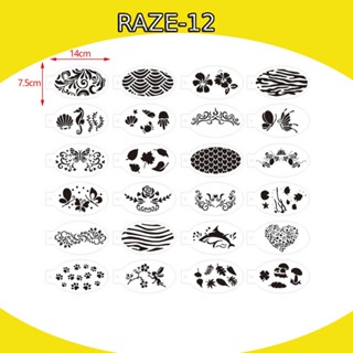 [Raze12] แผ่นแม่แบบฉลุลาย ทนทาน สําหรับเพ้นท์หน้า ตกแต่งงานปาร์ตี้ DIY