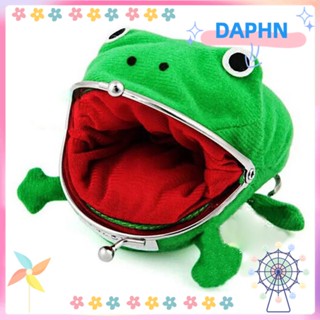 Daphs กระเป๋าใส่เหรียญ ผ้าสักหลาด ลายการ์ตูนกบน่ารัก ขนาดเล็ก