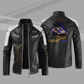 NFL Ravens football team custom jacket windbreaker outdoor sports leather long-sleeved thin section rainproof jacket