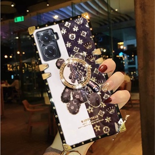 ใหม่ เคสโทรศัพท์มือถือ ลายหมีน่ารัก พรีเมี่ยม สําหรับ Vivo Y35 Y16 Y22 Y22s Y02s Y77 Y15s Y15A Y01 Y76