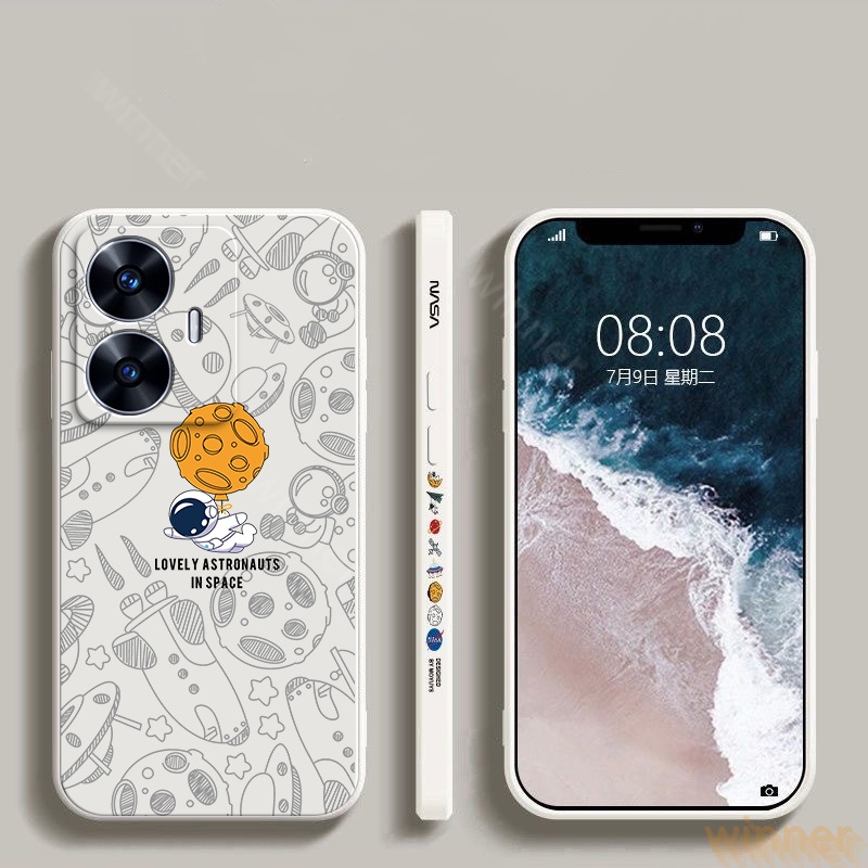 เคส Realme C55 C35 C30 C30S C25 C12 C15 C21 C31 C21Y C25Y C20 C11 C3 C2 โทรศัพท์มือถือ ลายธีมนักบินอวกาศ สําหรับ TKR - รูปที่ 7