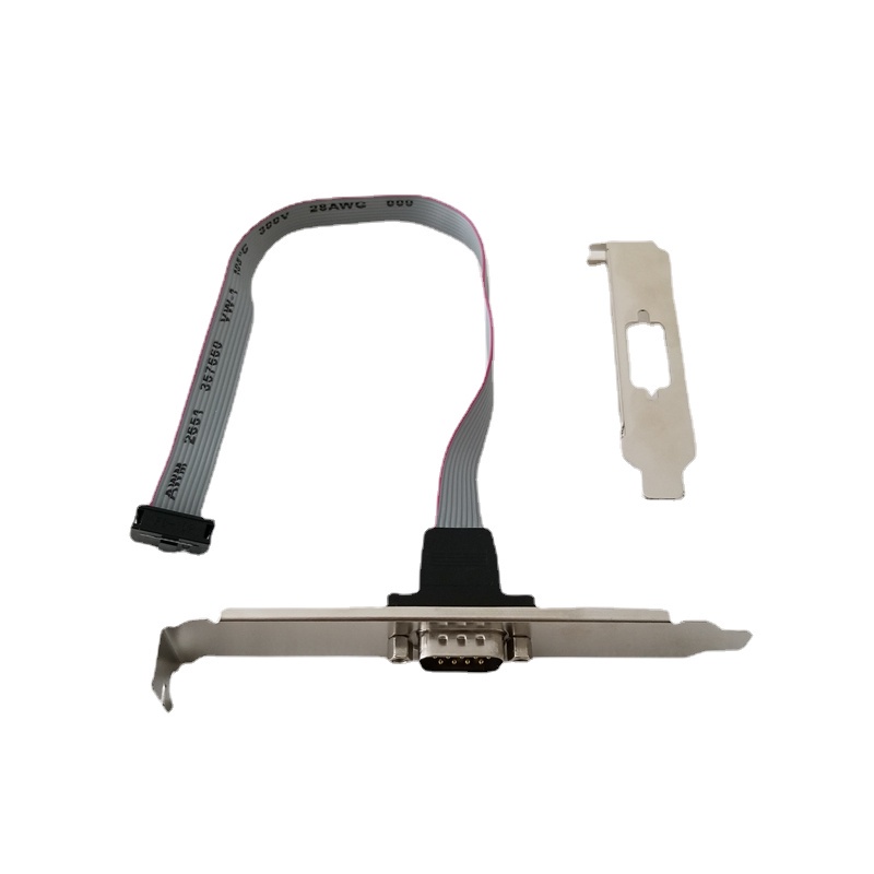 โปรไฟล์ต่ําและวงเล็บปกติ Serial DB9 RS232 9pin 9p สายเคสโฮสต์ Com Port