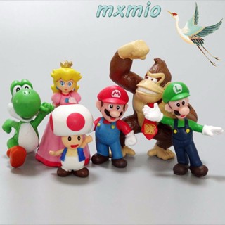 Mxmio ของเล่นโมเดลฟิกเกอร์ Super Mario Bros 6ชิ้น/ชุดสําหรับเด็ก