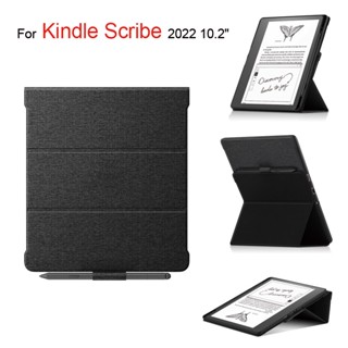 เคสหนัง PU ฝาพับแม่เหล็ก บางพิเศษ 10.2 นิ้ว สําหรับ Kindle Scribe 2022 Kindle Scribe 10.2&amp;quot; ฝาครอบ 2022 พร้อมช่องใส่ปากกา