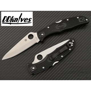 มีดพับ มีดพับ Spyderco Endura 4 VG-10 Plain Blade, Black FRN Handles (C10PBK)