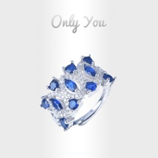 Only You แหวนเงิน S925 ฝังไพลินธรรมชาติ