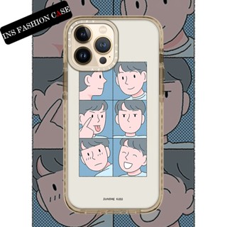 Casetify X SUNDAE KIDS Boy Label สีเบจ เคส iPhone ใส สําหรับ iPhone 14 13 12 11 Pro MAX IX XS MAX XR 6 6s 7 8 Plus เคสกันกระแทก กันชน เคสนิ่ม