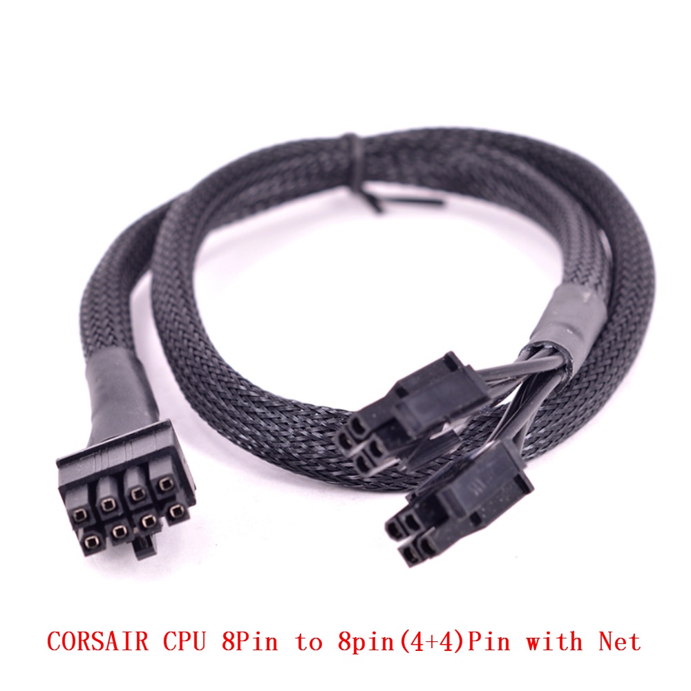 Corsair CPU 8pin ถึง 4 + 4pin สายไฟ Sleeved สําหรับ CX850M CX750M CX600M CX500M CX430M
