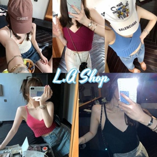 L.A Shop พร้อมส่ง เสื้อสายเดี่ยวไหมพรม สีน่ารักมี5สี ใส่สบายมาก "54161"