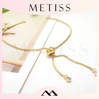 Metiss สร้อยข้อมือ จี้ทรงเรขาคณิต ดึงออกได้ ปรับได้ DIY 1 ชิ้น