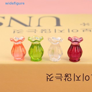 Widefigure แจกันแก้วลูกไม้จิ๋ว DIY อุปกรณ์เสริม สําหรับตกแต่งบ้านตุ๊กตา 2 ชิ้น