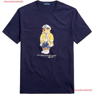 [S-5XL] Polo Ralph Lauren Mens Classic Fit CP-93 Bear T-Shirt, Navy เสื้อยืด ดพิมพ์ลาย เสื้อยืดผ้าฝ้าย คอกลม cotton ควา