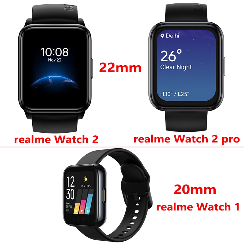 สายนาฬิกาข้อมือซิลิโคน พร้อมหัวเข็มขัดแม่เหล็ก แบบพับได้ สําหรับ realme Watch 2 Pro