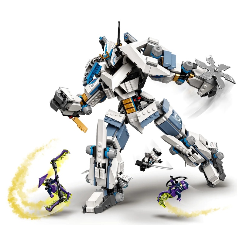 หุ่นยนต์ Titan Zane Ninjago 71738 เข้ากันได้กับ Lego Ninjago Building Blocks ชุดอิฐของเล่นสําหรับเด็ก