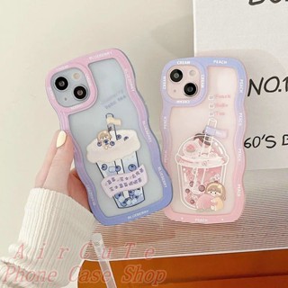 เคส Samsung A14 A13 A12 A11 A04 A04S A03 A03S A02 A02S A71 A54 A53 A52 A52S A51 A50 A50S A34 A33 A32 A31 A30 A30S A24 A23 A22 A21S A20 A10S M12 M11 M02 4G 5G Transparent Wave Pearl Milk Tea Soft Case