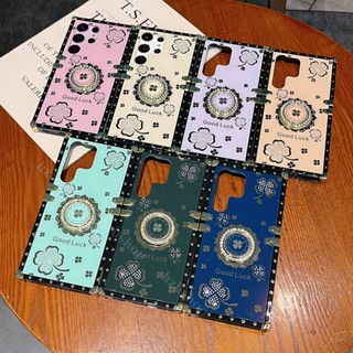 เคสโทรศัพท์มือถือ ทรงสี่เหลี่ยม พร้อมแหวนขาตั้ง หรูหรา สําหรับ Huawei P50 Pro P40 Pro P30 Pro