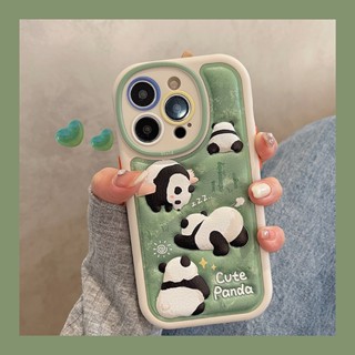 เคสโทรศัพท์มือถือหนัง ลายแพนด้าน่ารัก ไฮเอนด์ สร้างสรรค์ สําหรับ Apple Iphone 14promax 13pro 12 11