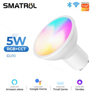 Smatrul Tuya หลอดไฟอัจฉริยะ GU10 5W E27 13W RGBCW LED หรี่แสงได้ พร้อมรีโมตคอนโทรล สําหรับ Alexa Google Home