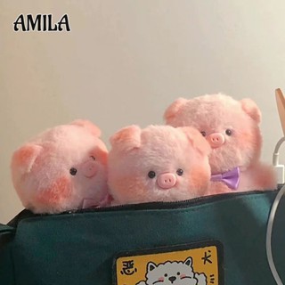 AMILA ins กระเป๋าหัวหมูจี้ตุ๊กตาพวงกุญแจสร้างสรรค์ตุ๊กตาตุ๊กตาของขวัญวันเกิด