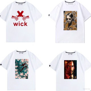 เสื้อยืดแขนสั้น พิมพ์ลาย John Wick: Chapter 4 แฟชั่นฤดูร้อน สไตล์ฮาราจูกุ สําหรับผู้หญิง และผู้ชาย 2023