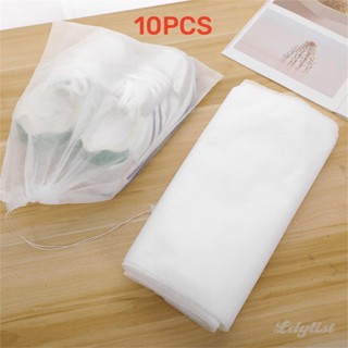 ღ 10Pcs กระเป๋าเก็บรองเท้ารองเท้าไม่ทอ Anti-Yellow Drying Bag Dustproof Drawstring Pouch Moisture-Proof Dust-Proof Bag ที่เก็บรองเท้า