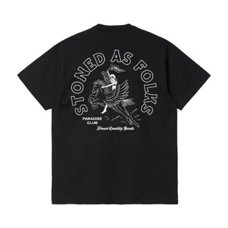 เสื้อยืดผ้าฝ้ายพิมพ์ลายLivefolk - Stoned Black T-Shirt