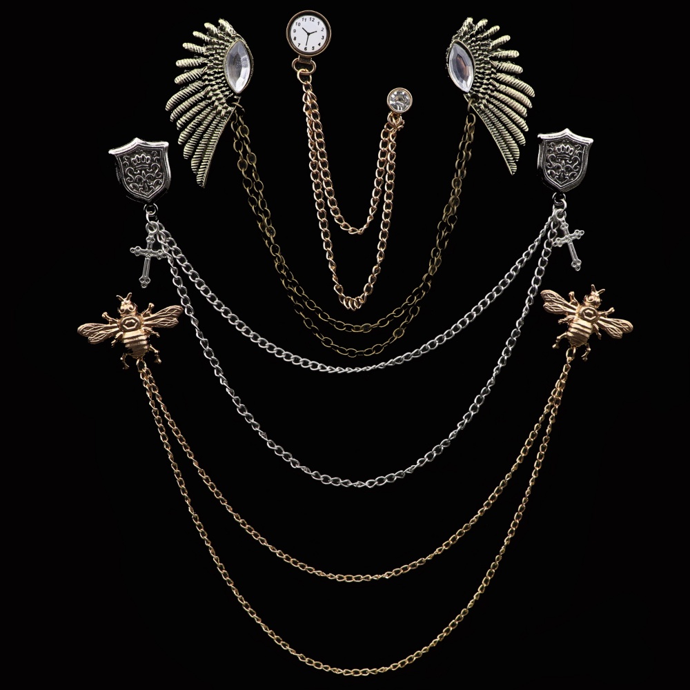 Zonfaz Vintage เสื ้ อคอพู ่ โซ ่ Lapel Pin เข ็ มกลัดสําหรับผู ้ ชายแปลกใหม ่ Retro เข ็ มกลัด Pins เครื ่ องประดับอุปกรณ ์ เสริมของขวัญ