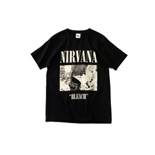 【hot sale】♛Nirvana rock beatles American retro acdc street vintage เสื้อยืดแขนสั้นผู้ชาย