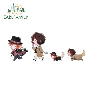 Earlfamily สติกเกอร์ ลายกราฟิก Bungou Stray Dogs ขนาด 13 ซม. x 4.8 ซม. สําหรับตกแต่งตู้เย็น