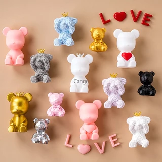 วันวาเลนไทน์น่ารักและหมีรุนแรงเค้กวันเกิดเครื่องประดับตกแต่งคู่สารภาพข้อเสนอหมีน้อยพันหน้าหมีปลั๊กอิน