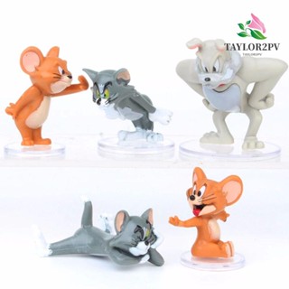 Taylor2pv โมเดลฟิกเกอร์ PVC รูปการ์ตูน Jerry Mouse ของขวัญเด็ก สําหรับตกแต่งโต๊ะ