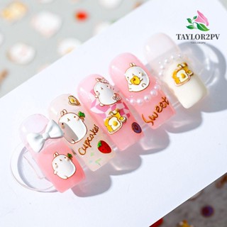 Taylor2pv สติกเกอร์ ลายการ์ตูนปิกาจู 5D สําหรับติดตกแต่งเล็บ DIY