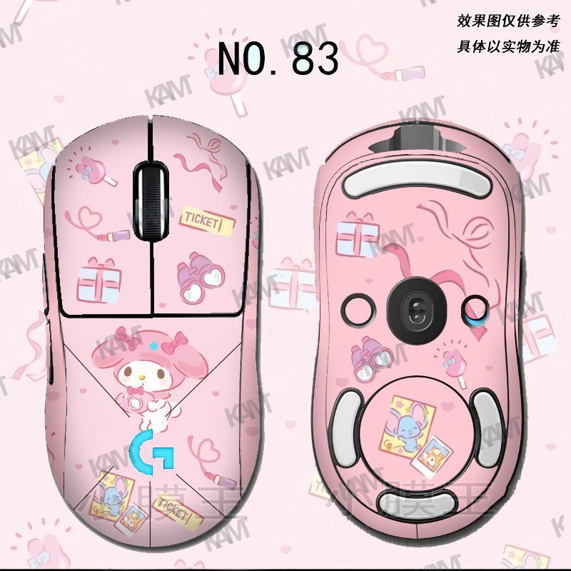 SANRIO Kam ฟิล์มสติกเกอร์ ป้องกันรอยขีดข่วน ดูดซับเหงื่อ ลายการ์ตูนหนู ซานริโอ้ สําหรับ Logitech G Pro X