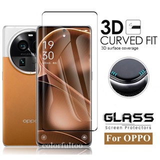 ฟิล์มกระจกนิรภัยกันรอยหน้าจอ ทรงโค้ง 3D สําหรับ Oppo Find X6 X5 X3 Pro X 6 X 5 X 3 X6Pro X5Pro FindX6 FindX5 FindX3