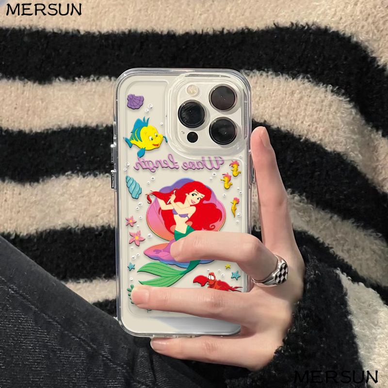 ใหม่ เคสโทรศัพท์มือถือแบบใส ลายนางเงือกอวกาศ สําหรับ Iphone xs 13 11 14promax 12
