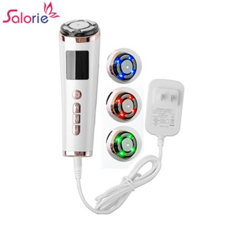 Salorie 3 IN 1 RF อุปกรณ์ลดรอยแผลเป็นจากรอยแผลเป็น HIFU อัลตราโซนิก กระชับใบหน้า EMS ไมโครเคอร์เรนท์ กระชับผิว