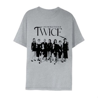 【hot tshirts】TWICE 4TH WORD TOUR “GRAY GROUP TEE”2022