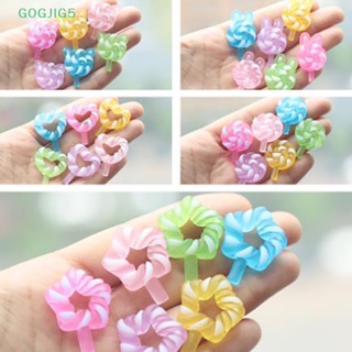 [GOGJIG5] อมยิ้มเรซิ่นเรืองแสง DIY สําหรับบ้านตุ๊กตา 10 ชิ้น