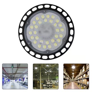 100W คลังสินค้า IP65 Waterproof Shop อลูมิเนียมสีขาวนวล LED High Bay Light