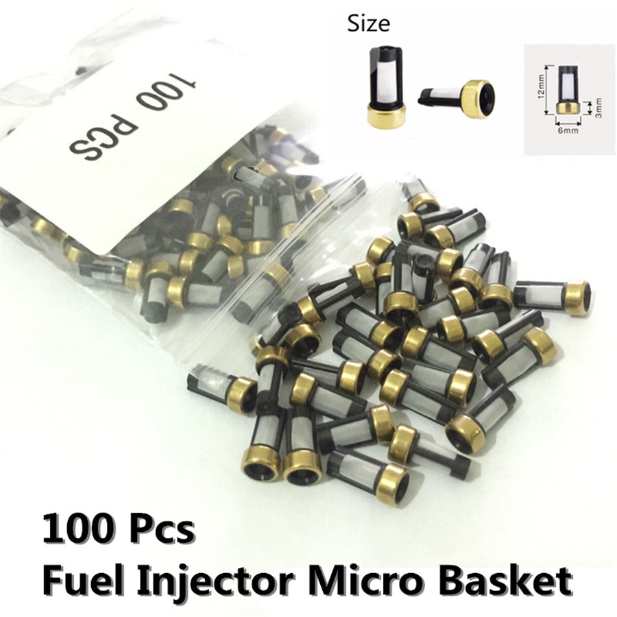 100 ชิ้นรถหัวฉีดน้ํามันเชื้อเพลิง Micro ตะกร้ากรองสําหรับ ASNU03C ชุดซ่อมหัวฉีด