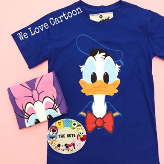 TOP CTเสื้อยืดลายการ์ตูนโดนัลเดซี่ Donal &amp; Daisy