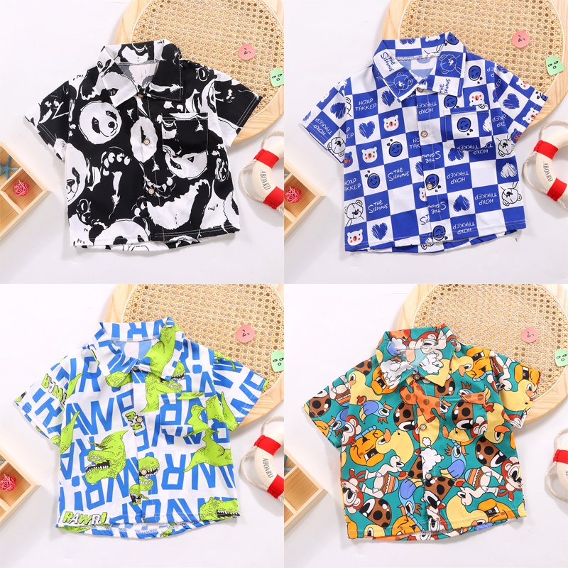 90-160เสื้อเชิ้ตแขนสั้น พิมพ์ลายการ์ตูน แบบบาง แฟชั่นฤดูร้อน สําหรับเด็กผู้ชาย และเด็กผู้หญิง ชุดเด็กอ่อน เสื้อเด็ก เหมาะสมกับวัย 1ขวบ 2ขวบ 3ขวบ 4ขวบ 5ขวบ 6ขวบ 7ขวบ 8ขวบ