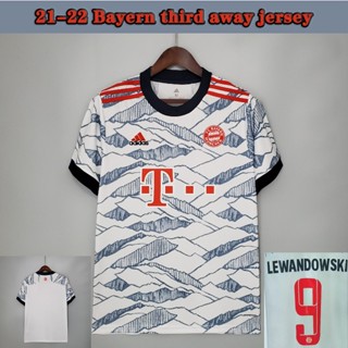 เสื้อกีฬาแขนสั้น ลายทีมชาติฟุตบอล Bayerns third away 21 22 ชุดเหย้า สําหรับผู้ใหญ่