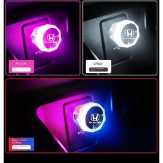 4PCS รถ USB แสงโดยรอบ Honda City Jazz Civic Crv Xrv Camry Accord Mini LED Light Plug and Play แบบพกพาไฟกลางคืนในร่ม