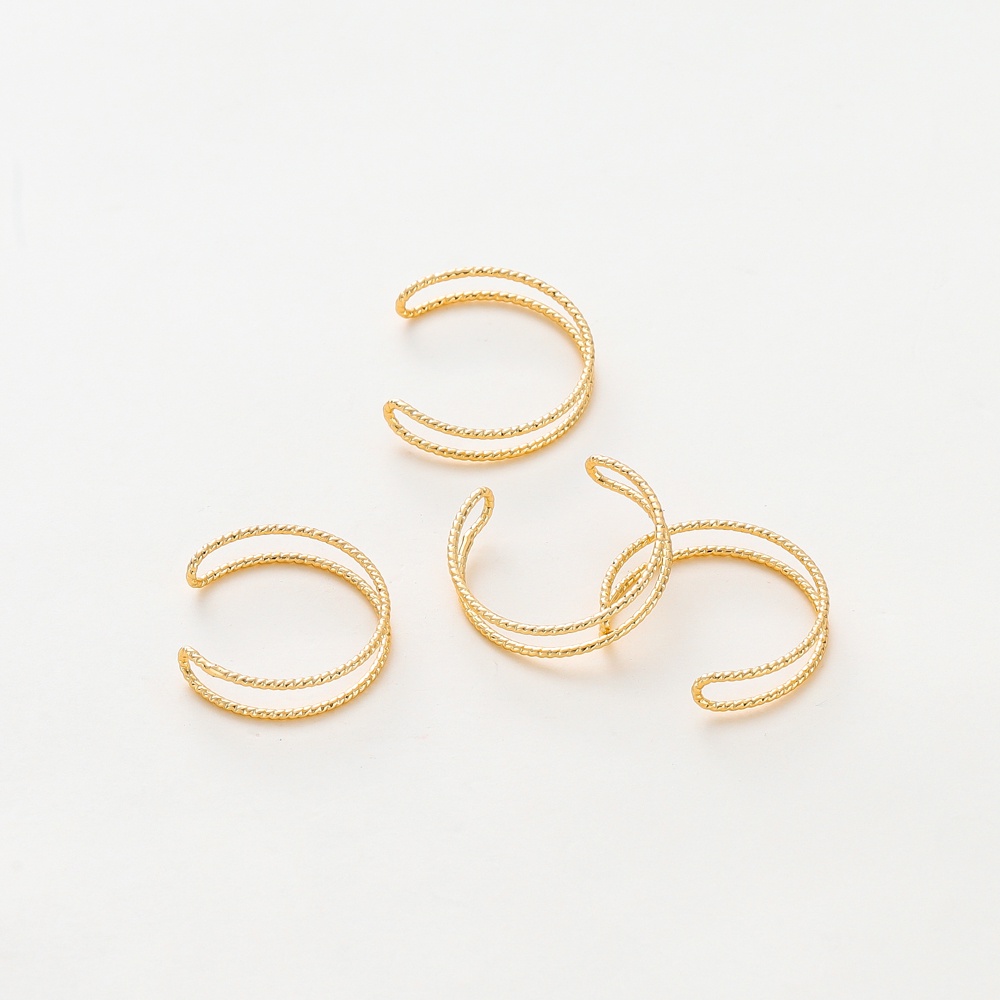 5ชิ้น แหวนคู่ชุบทอง 18K 1x23มม แหวนเปิด ไม่ลอกไม่ดำ สำหรับทำเครื่องประดับ DIY งานแฮนด์เมด คุณภาพสูง