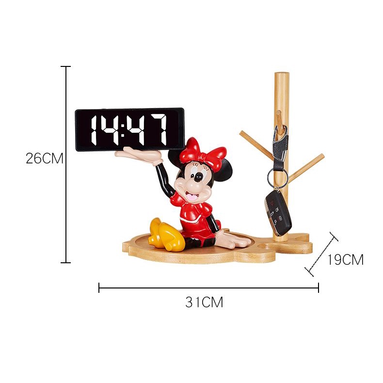 นาฬิกาดิจิทัลตั้งโต๊ะ รูปมิกกี้เมาส์ สไตล์สร้างสรรค์ สําหรับตกแต่งบ้าน ห้องนั่งเล่น ตู้ไวน์ - รูปที่ 6