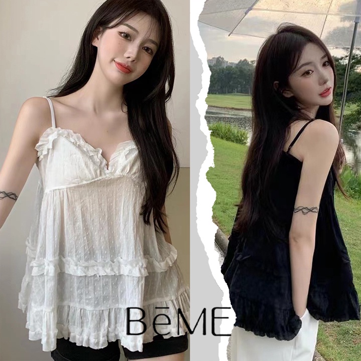 เสื้อสายเดี่ยวแขนกุด ดีไซน์สไตล์เกาหลี เสื้อสายเดี่ยว